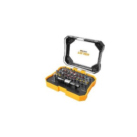 Tolsen 32Pcs Bit Set, 6150 Cr-V, Chrome Plated Surface, 1/4x100mm, SL3x0.6, SL4x0.8, SL5x1.0, SL6x1.0,  20377